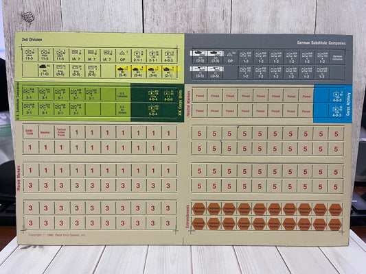 St-Lo Normandy 1944 The Breakout Begins - Replacement Pieces Sheet (unpunched)