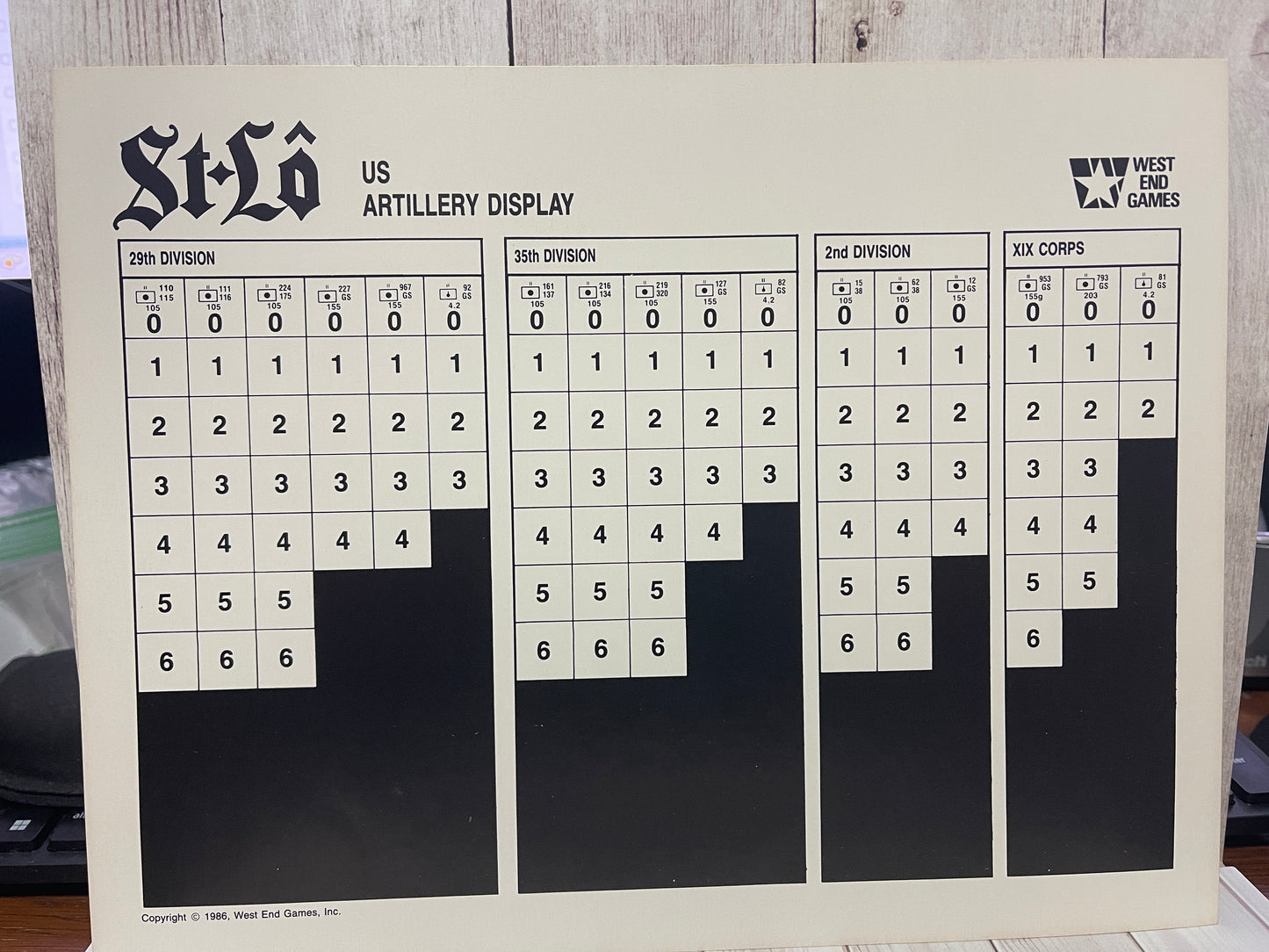 St-Lo Normandy 1944 The Breakout Begins - Replacement U.S. Artillery Display Sheet