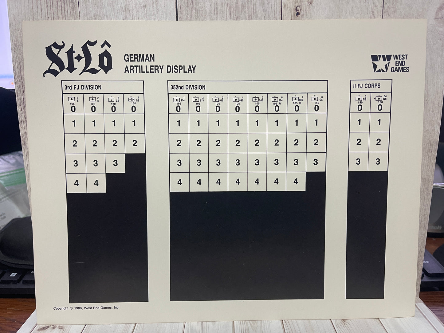 St-Lo Normandy 1944 The Breakout Begins - Replacement German Artillery Display Sheet