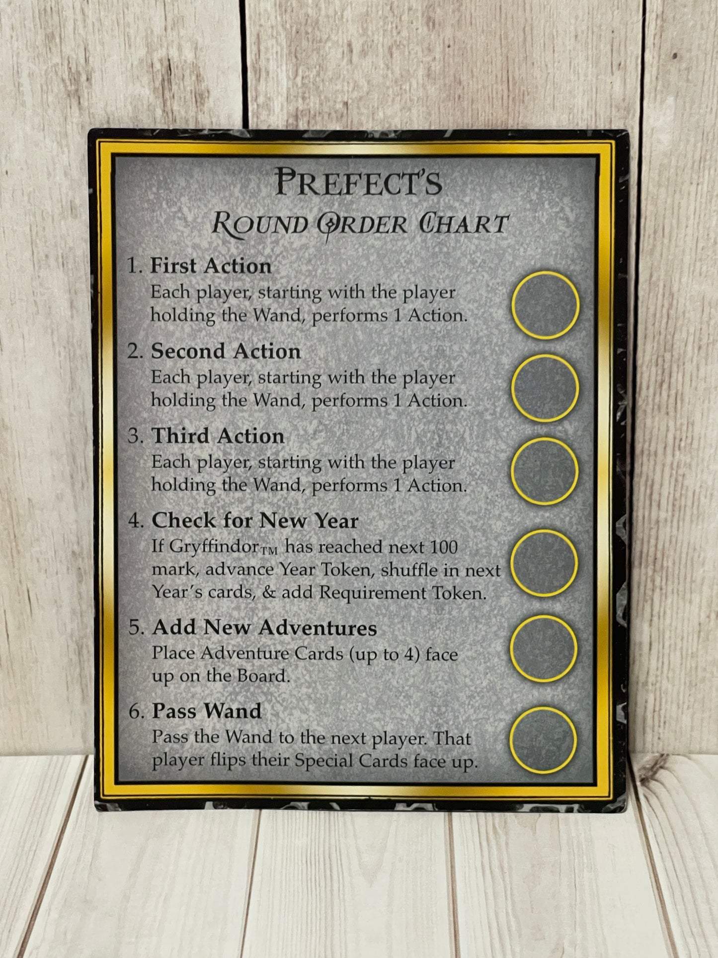 Harry Potter Hogwarts House Cup Challenge - Replacement Prefect Round Order Card