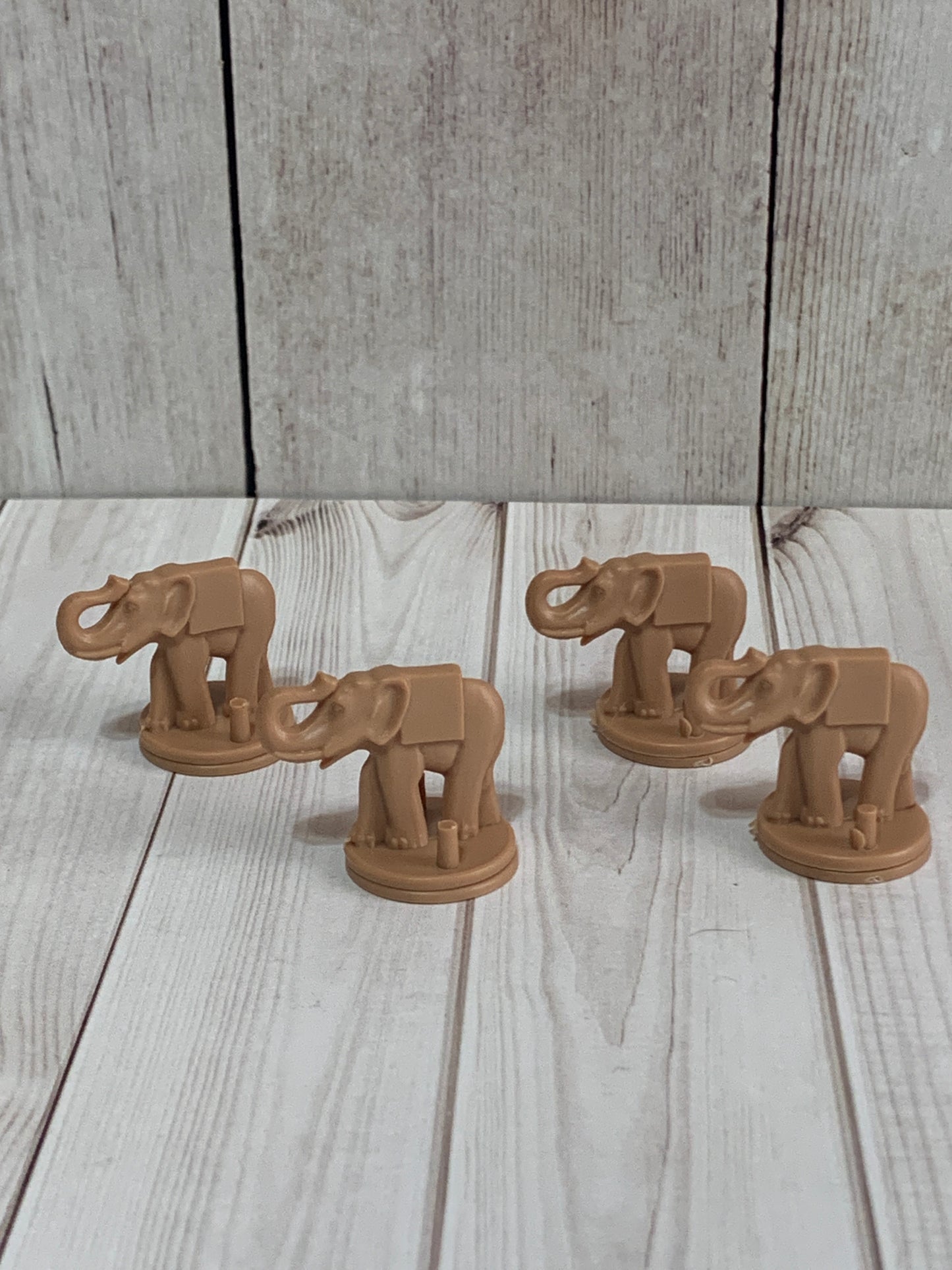 Conquest - 1980's Replacement Elephant lot of (4) Tan Light Brown