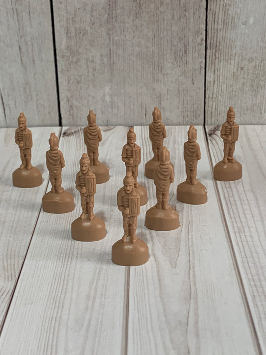 Conquest - 1980's Replacement Infantry lot of (10) Tan Light Brown