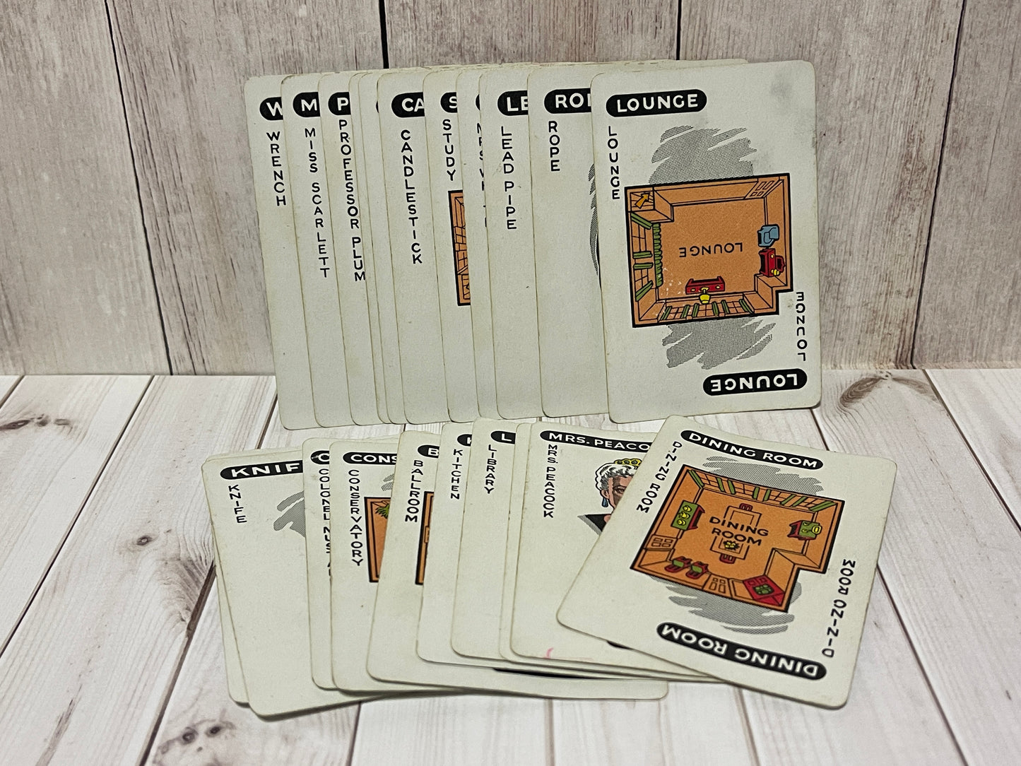 Clue - Vintage 1972 Replacement Game Cards lot of (21)