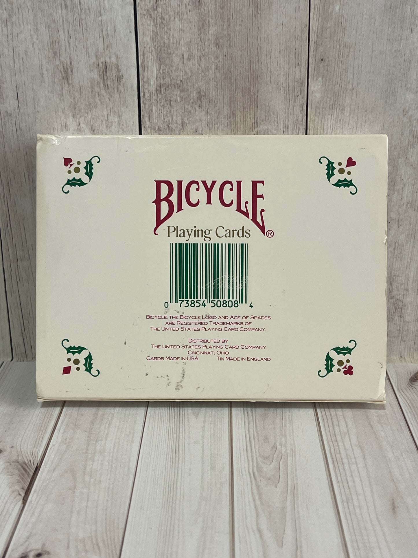 Vintage Bicycle Holiday Playing Cards - Two Decks in a Collectible Tin