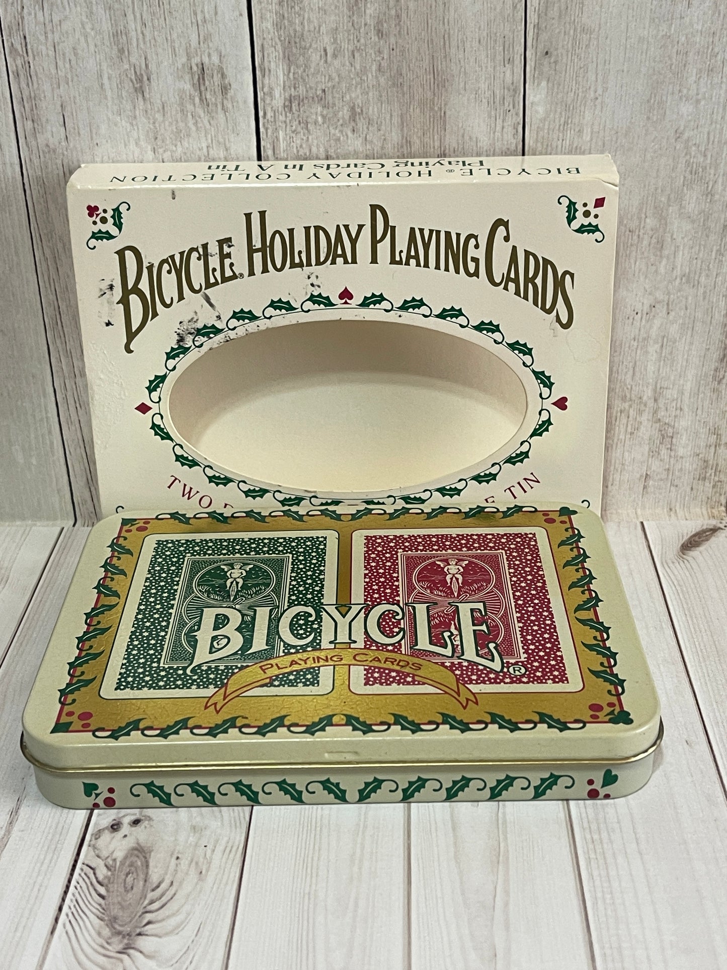 Vintage Bicycle Holiday Playing Cards - Two Decks in a Collectible Tin