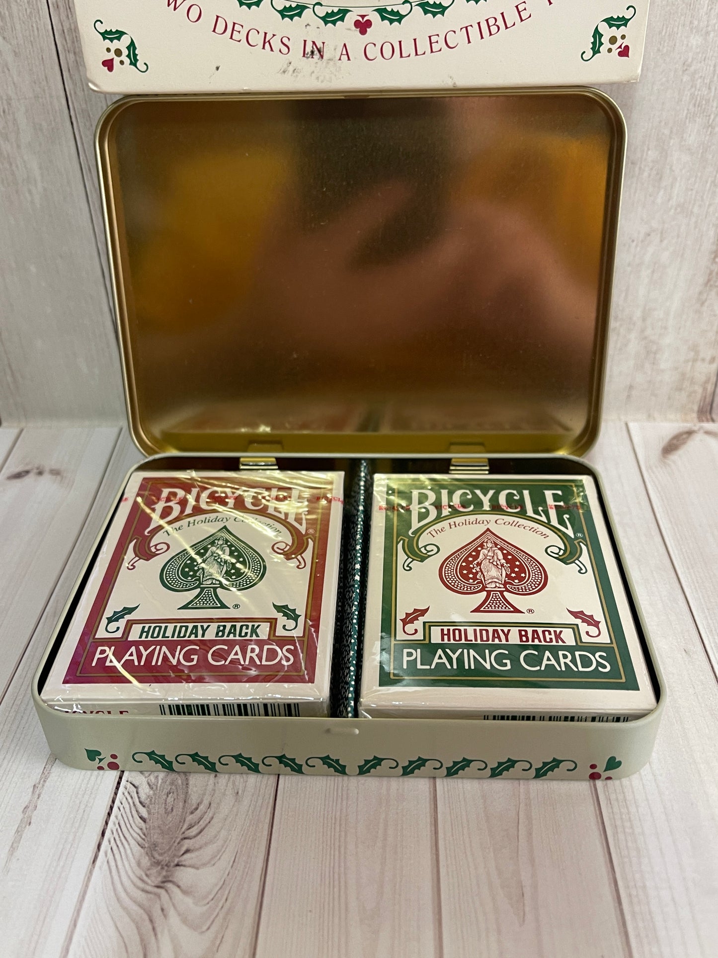 Vintage Bicycle Holiday Playing Cards - Two Decks in a Collectible Tin