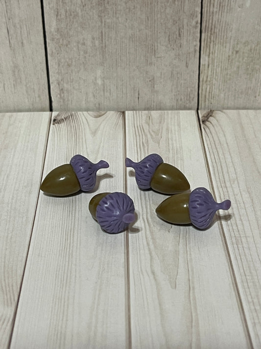 The Sneaky, Snacky Squirrel Game! Replacement Purple Acorns lot of (4)